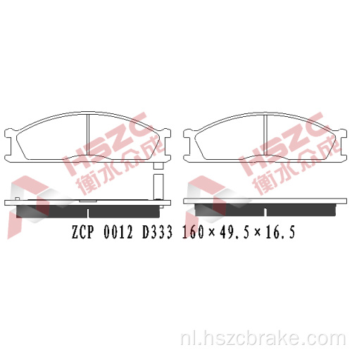 FMSI D333 Auto -keramische remkussen voor Nissan